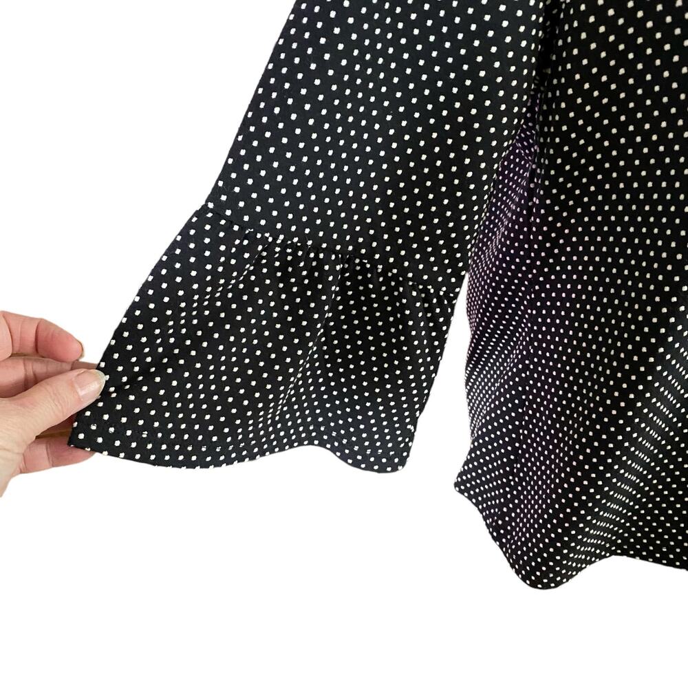 NEW Talbots Size PL LP Large Petite Swiss Dot 3/4 Sleeve Shirt Top - Picture 2 of 5